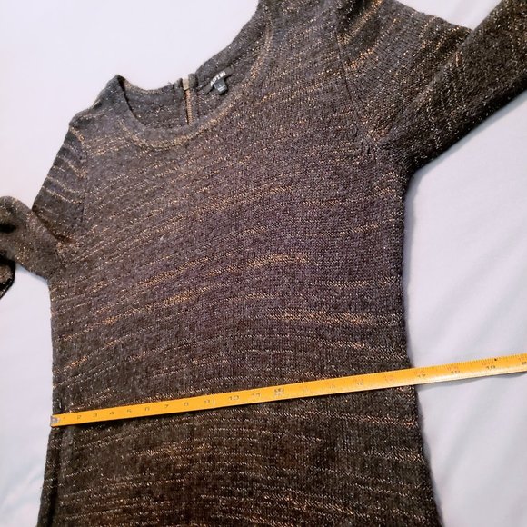 APT. 9 Sweater Dress, Black Gold Shimmery Sparkly Knit Soft Long Sleeve Career L - Picture 12 of 14